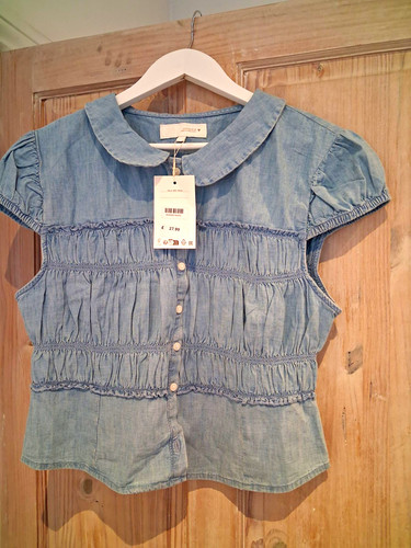 Zara women blue solid - zara,