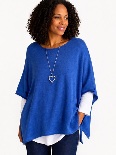 Ladies italian poncho - ladies, soft