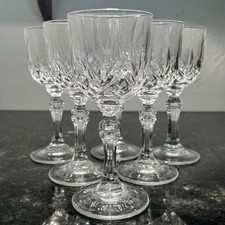 Cut Crystal Wine Glasses Set 6