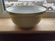 Vintage Yellow Ribbed Stoneware Country 8" Mixing Bowl