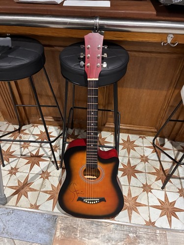 Sam fender signed guitar with - sam,