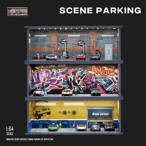 Car garage model led - 1/64,