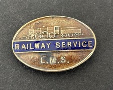 Original WW2 LMS London Midland Scottish Railway Service Badge B82800 Home Front