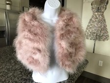 FEATHER BOLERO OLD ROSE COLOUR