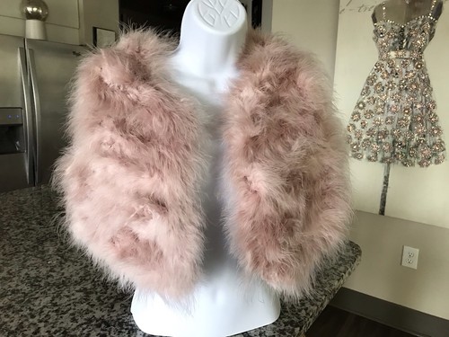 Feather bolero old rose colour - bolero,