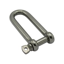 Long D Shackle Stainless Steel 6MM (Marine Boat Rigging Sails Halyards Dee)
