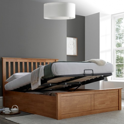 Wood ottoman bed malmo storage - bed,