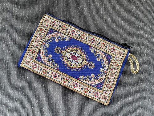 Navy gold kilim - coin, purse
