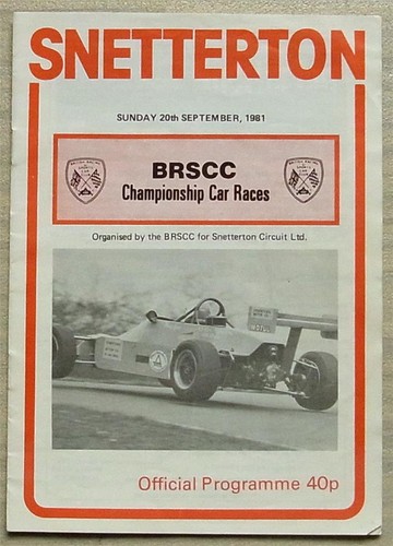 Snetterton sep 1981 - 20,