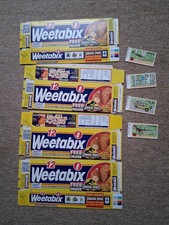 Weetabix Cereal Packets And Cereal Cards Jurassic Park Full Set.