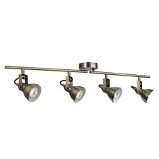 4 Lights Antique Brass Split