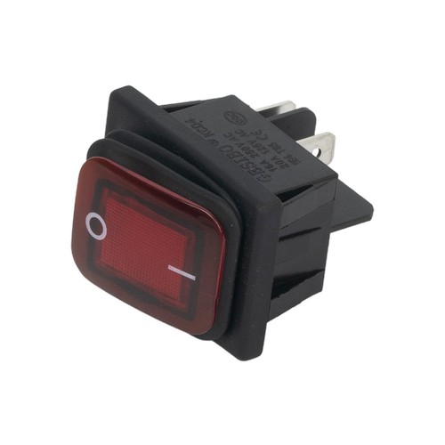 Rectangle rocker switch red - rocker,