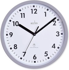 Acctim 74667 Nardo 20cm Radio Controlled Grey Wall Clock