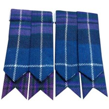 SCOTTISH KILT HOSE FLASHES PRIDE OF SCOTLAND TARTAN/HONOUR OF SCOTLAND FLASHES