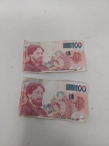 100 belgian francs - 2x,