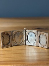 RARE: Victorian Antique 9K Gold Family Album Book Locket Pendant, 4 Panels, 8.1g