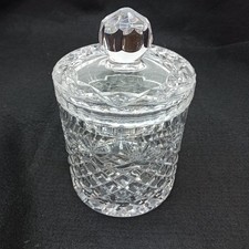 VINTAGE CRYSTAL BISCUIT BARREL WITH LID Decorative collectable