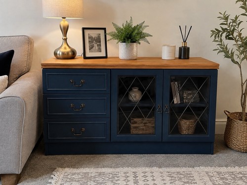 Navy blue cabinet with - cabinet,