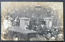RPPC GORLESTON NORFOLK CELEBRATION CROWDS HORSE & CARRIAGE F.S.BURROUGHES