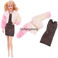 Fur Coat Jacket Black Sequin