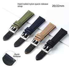 High Quality Nylon Canvas Watch Straps Mens Quick Release Military Band 20/22mm