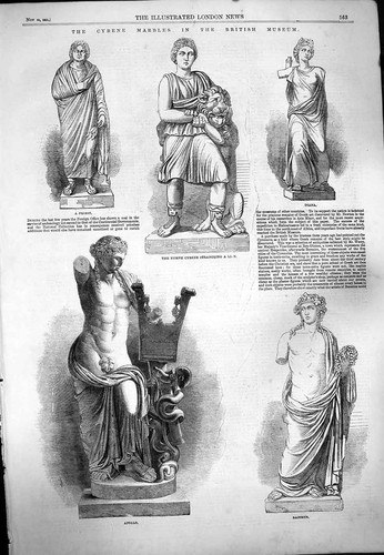 Old antique print 1861 cyrene - old,