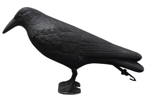Black crow decoy bird - black,