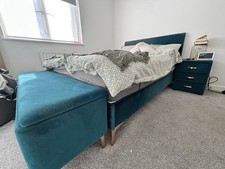 Velvet upholstered Double Bed Frame set l (4 Piece) or could be sold separately.