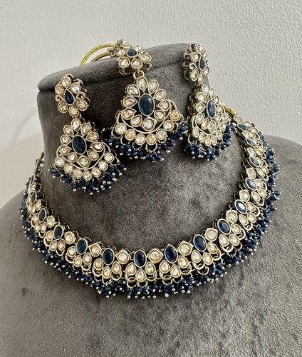 Imitation blue jewellery set - blue,