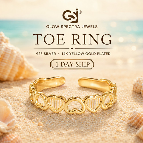 Women heart toe ring solid - heart,