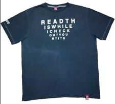Xplicit Black Mens T-Shirt Rude Funny XL 44" Eye test Chart VGC Short Sleeve 