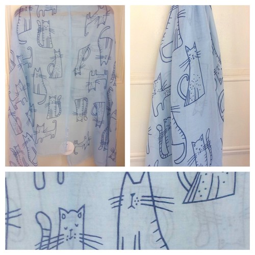 Cat print ladies scarf - ladies, /shawl