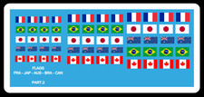 Decals Flags FRA BRA JAP AUS