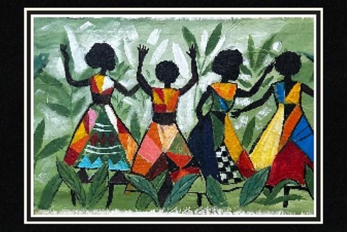 Canvas african art - art, painting