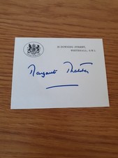 MARGARET THATCHER SIGNED CARD