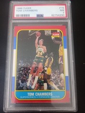 1986-87 Fleer #15 Tom Chambers Seattle Supersonics - PSA 7 NM