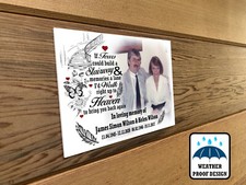 Personalised memorial plaque