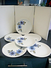 Retro Alfred Meakin 6x Blue