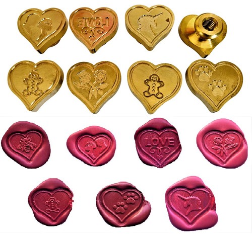 Love heart wax seal - love,