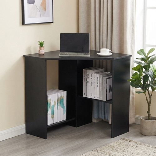 Compact black corner computer - black,