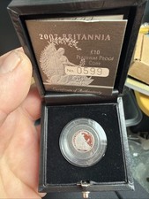 Great Britain UK 2007 Britannia £10 Platinum Proof 691 minted  (30437)