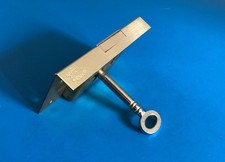 Vintage Brass Till / Left Hand Door Cabinet Lock 76mm X 48mm X 12mm + 1 Key.