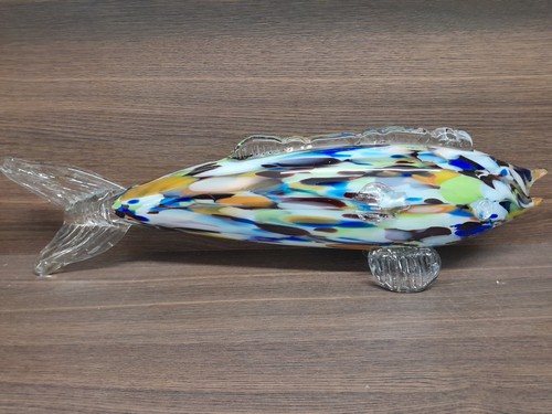 Glass fish ornament - glass,