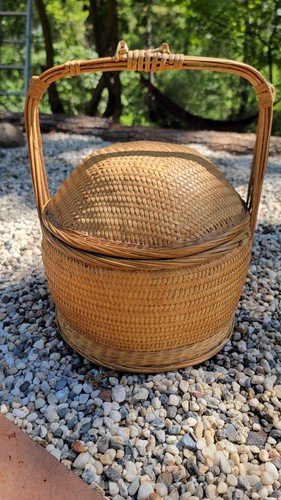 Antique chinese sewing basket - antique,