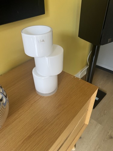 Lsa white glass modern vase - lsa,