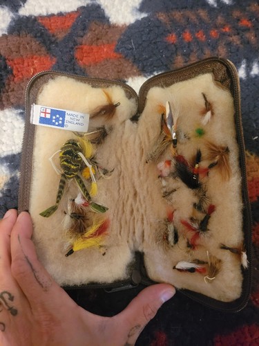 Vintage fly fishing leather - vintage,