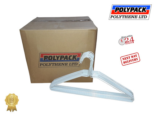 X500 plain wire white hangers - plain,
