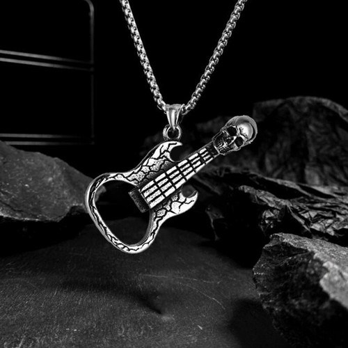 Rock music skull guitar - skull,