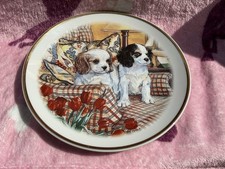 AJL Giftware Faithful Friends Rolo & Polo Cavalier King Charles Dog Plate 17.5cm