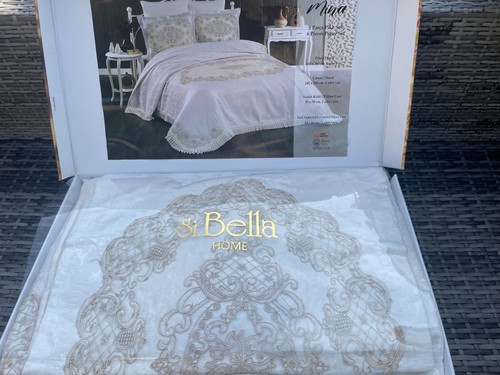 Luxury cream bedspread - luxury, set